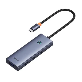 Хъб Type-C към 4x USB3.0 - Baseus (B0005280A813-03) - Space Gray