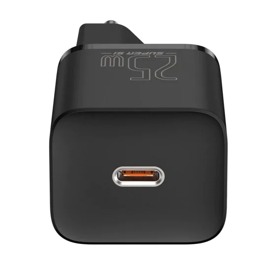 Priza Type-C PD25W Type-C Charger + Type-C кабел - Baseus Super Si (TZCCCCSUP-L01) - черен