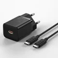 Priza Type-C PD25W Type-C Charger + Type-C кабел - Baseus Super Si (TZCCCCSUP-L01) - черен