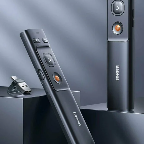 Безжично дистанционно управление за презентации - Baseus (ACFYB-0G) - сиво