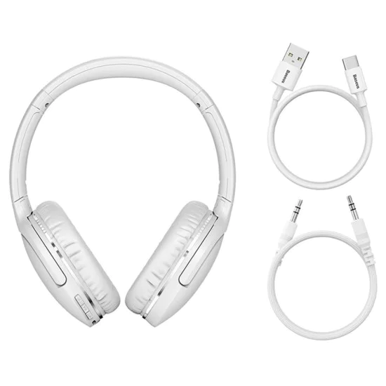 Bluetooth безжична слушалка за намаляване на шума - Baseus Encok D02 Pro (NGTD010302) - бяла