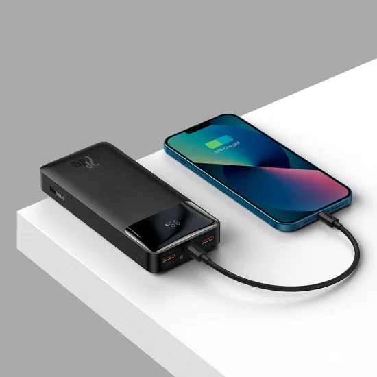 Външна батерия 20000mAh, 20W - Baseus Bipow Digital Display (PPBD050501) - Черен