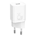 Priza Type-C PD25W Type-C Charger + Type-C кабел - Baseus Super Si (TZCCCSUP-L02) - бял
