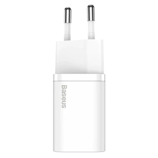 Priza Type-C PD25W Type-C Charger + Type-C кабел - Baseus Super Si (TZCCCSUP-L02) - бял