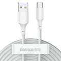 Кабел за данни USB към Type-C, бързо зареждане 5A, 40W, 1.5m (комплект 2) - Baseus (TZCATZJ-02) - бял