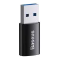 Алуминиев OTG адаптер, USB 3.1 към Type-C, 10Gbps - Baseus Ingenuity Series (ZJJJQ000101) - черен