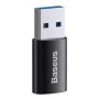 Алуминиев OTG адаптер, USB 3.1 към Type-C, 10Gbps - Baseus Ingenuity Series (ZJJJQ000101) - черен