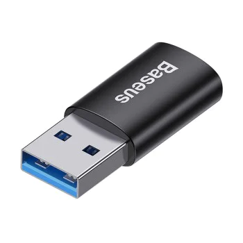 Алуминиев OTG адаптер, USB 3.1 към Type-C, 10Gbps - Baseus Ingenuity Series (ZJJJQ000101) - черен