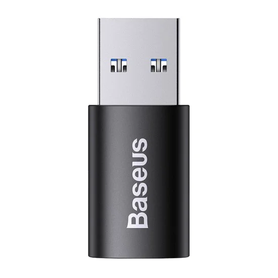 Алуминиев OTG адаптер, USB 3.1 към Type-C, 10Gbps - Baseus Ingenuity Series (ZJJJQ000101) - черен