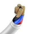 Кабел за данни USB към Lightning, бързо зареждане 2.4A, 480Mbps, 1.5m (комплект 2) - Baseus (TZCALZJ-02) - бял