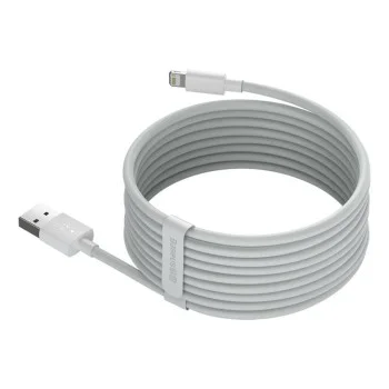 Кабел за данни USB към Lightning, бързо зареждане 2.4A, 480Mbps, 1.5m (комплект 2) - Baseus (TZCALZJ-02) - бял