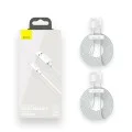 Кабел за данни USB към Lightning, бързо зареждане 2.4A, 480Mbps, 1.5m (комплект 2) - Baseus (TZCALZJ-02) - бял