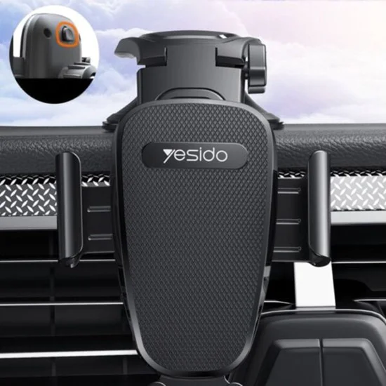 Стойка за телефон за кола със стойка за табло - Yesido (C130) - черна
