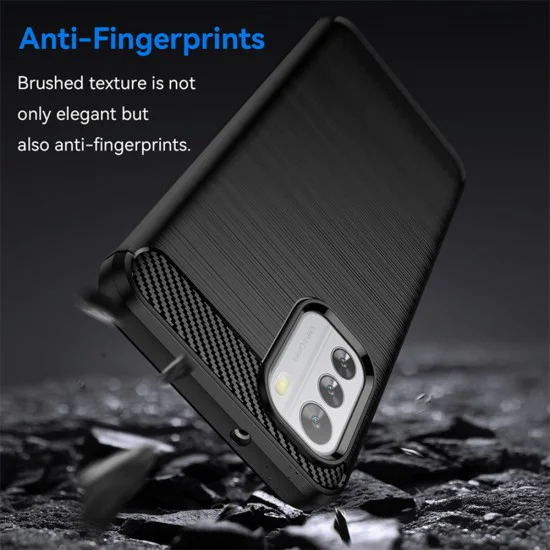 Калъф за Nokia G42 - Карбон силикон - черен