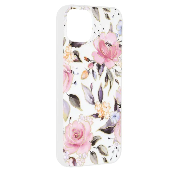 Калъф за iPhone 15 Plus - Marble Series - Chloe White