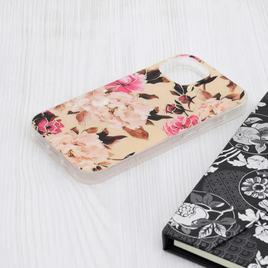 Калъф за iPhone 15 - серия Marble - Mary Berry Nude