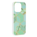 Калъф за iPhone 15 Pro - Серия Marble - Green Hex