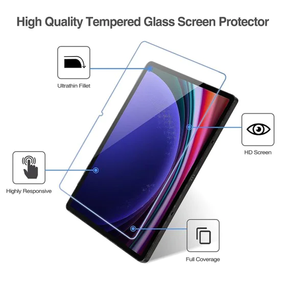 Протектор за Samsung Galaxy Tab S9 Plus / S9 FE Plus / S10 Plus - Lito 2.5D Classic Glass - Прозрачен