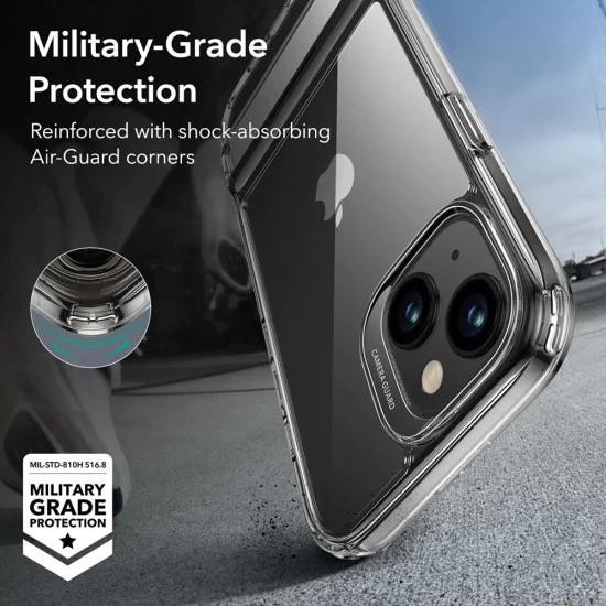 Калъф за iPhone 15 Plus - ESR Air Shield Boost Kickstand - Прозрачен