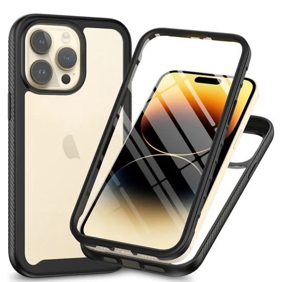 Калъф за iPhone 15 Pro + калъф - Defense360 Pro - черен