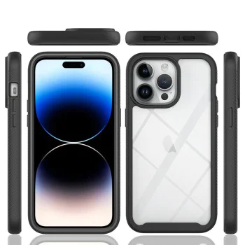 Калъф за iPhone 15 Pro + калъф - Defense360 Pro - черен