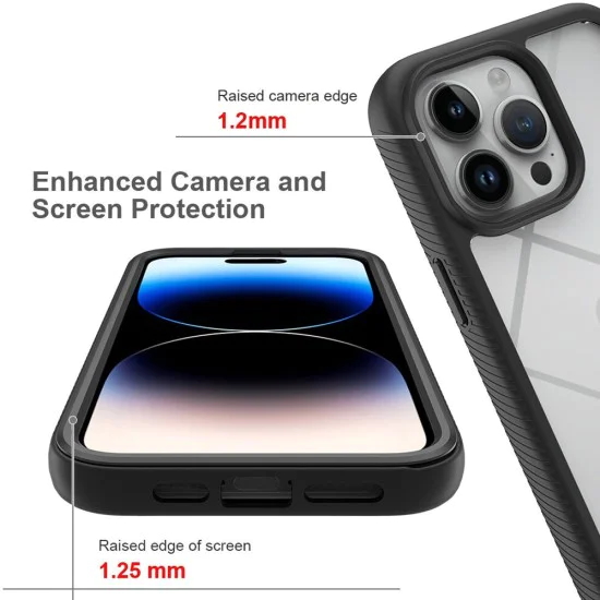 Калъф за iPhone 15 Pro Max + калъф - Defense360 Pro - черен