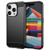 Калъф за iPhone 15 Pro Max - Carbon Silicone - Черен