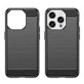 Калъф за iPhone 15 Pro - Carbon Silicone - Черен