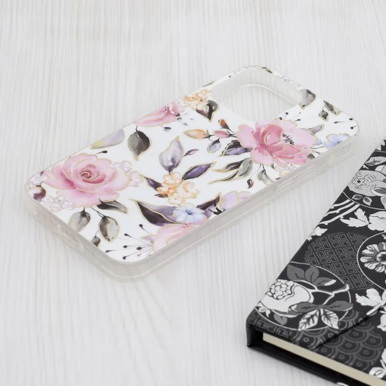 Калъф за iPhone 15 Pro Max - Marble Series - Chloe White