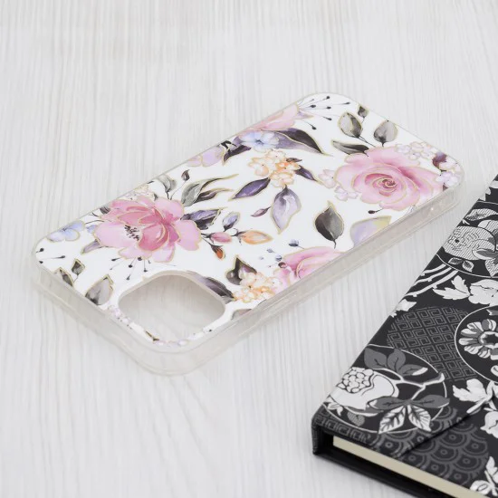 Калъф за iPhone 15 Plus - Marble Series - Chloe White
