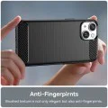 Калъф за iPhone 15 Plus - Carbon Silicone - Черен