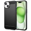 Калъф за iPhone 15 Plus - Carbon Silicone - Черен