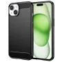Калъф за iPhone 15 Plus - Carbon Silicone - Черен