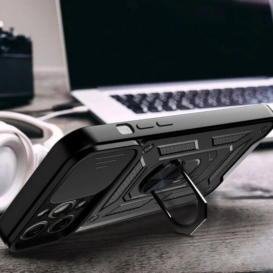 Калъф за iPhone 15 - CamShield Series - черен