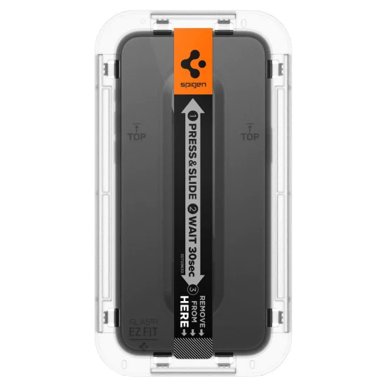 Протектор за iPhone 15 - Spigen Glas.tR EZ FIT - Черен