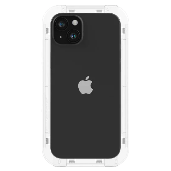Протектор за iPhone 15 - Spigen Glas.tR EZ FIT - Черен
