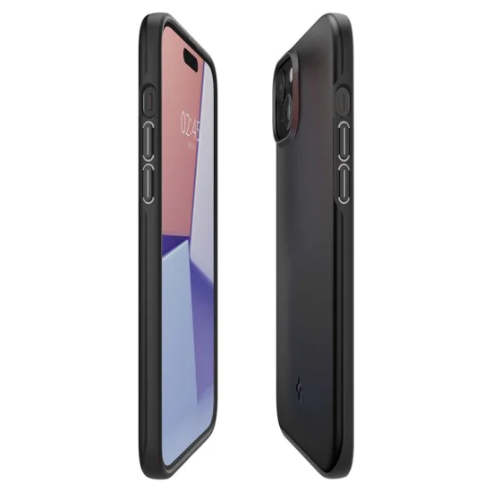 Калъф за iPhone 15 - Spigen Thin Fit - черен
