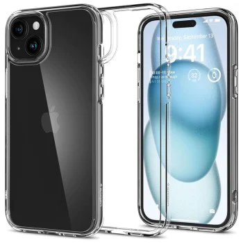 Калъф за iPhone 15 - Spigen - Ultra Hybrid - Clear