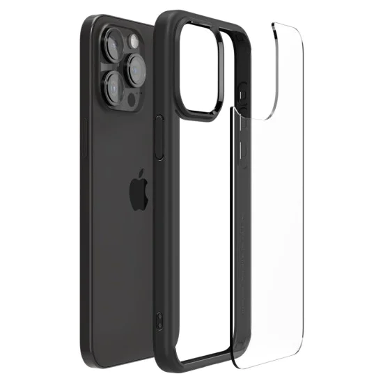 Калъф за iPhone 15 Pro Max - Spigen - Ultra Hybrid - Matte Black