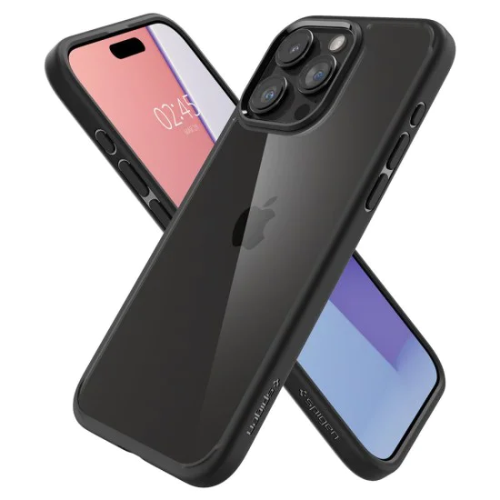 Калъф за iPhone 15 Pro Max - Spigen - Ultra Hybrid - Matte Black