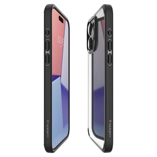 Калъф за iPhone 15 Pro Max - Spigen - Ultra Hybrid - Matte Black