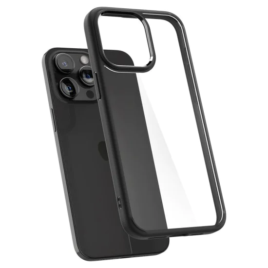 Калъф за iPhone 15 Pro Max - Spigen - Ultra Hybrid - Matte Black