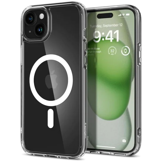 Калъф за iPhone 15 - Spigen - Ultra Hybrid MagSafe - Бял