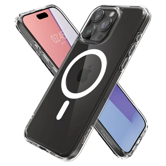 Калъф за iPhone 15 Pro Max - Spigen - Ultra Hybrid MagSafe - Бял