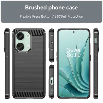 Калъф за OnePlus Nord 3 - Carbon Silicone - Черен
