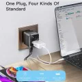 Пътническо зарядно – Yesido MC10 – 3× USB + Type-C, EU/UK/US/AUS, 3.6A – Черно