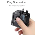 Пътническо зарядно – Yesido MC10 – 3× USB + Type-C, EU/UK/US/AUS, 3.6A – Черно