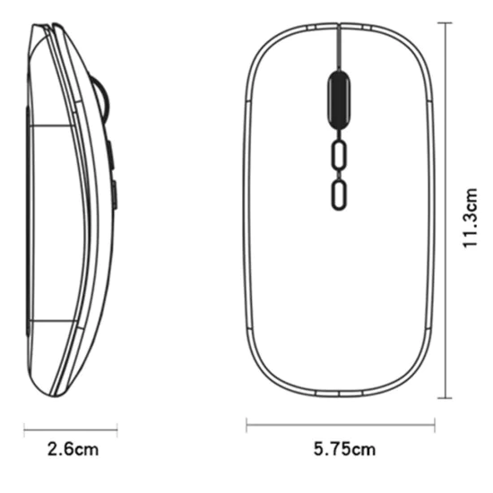 Мишка за лаптоп 800/1200/1600DPI, 2.4G - Yesido (KB15) - Сребриста