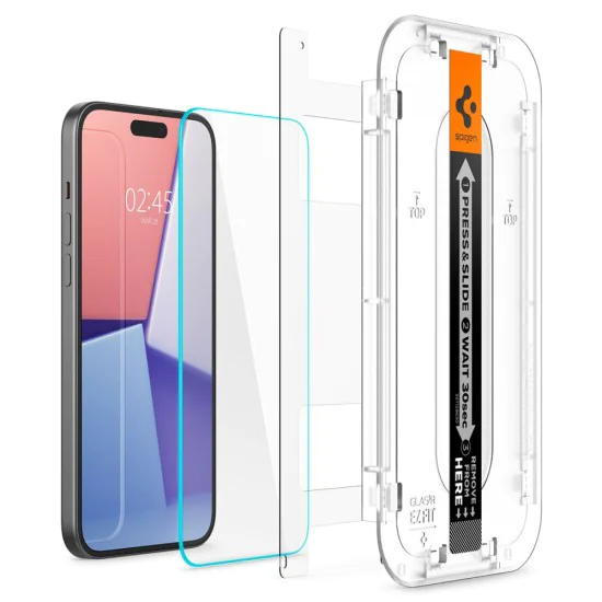 Протектор за iPhone 15 - Spigen Glas.tR EZ FIT - Прозрачен