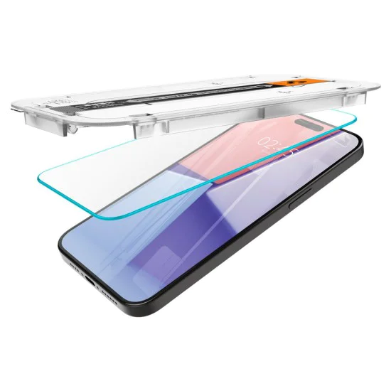 Протектор за iPhone 15 Pro - Spigen Glas.tR EZ FIT - Прозрачен